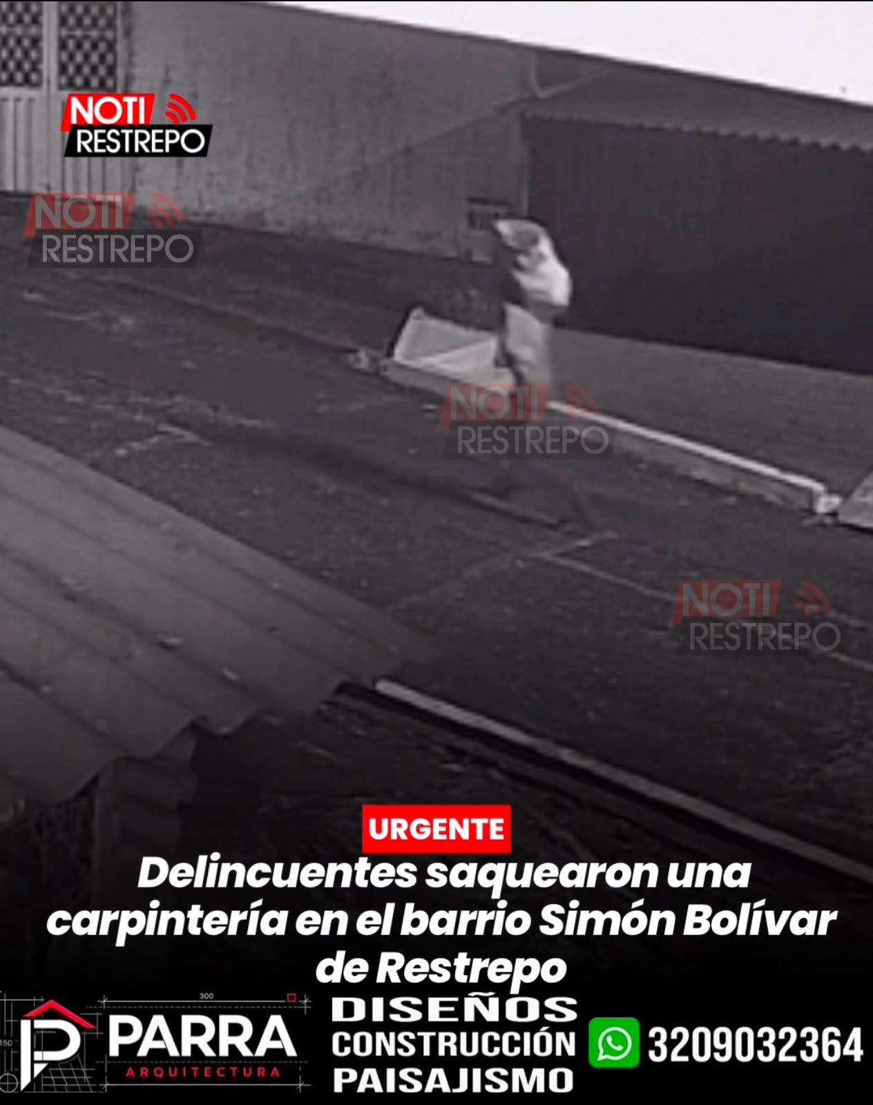 Delincuentes saquearon una carpintería en el barrio Simón Bolívar de Restrepo