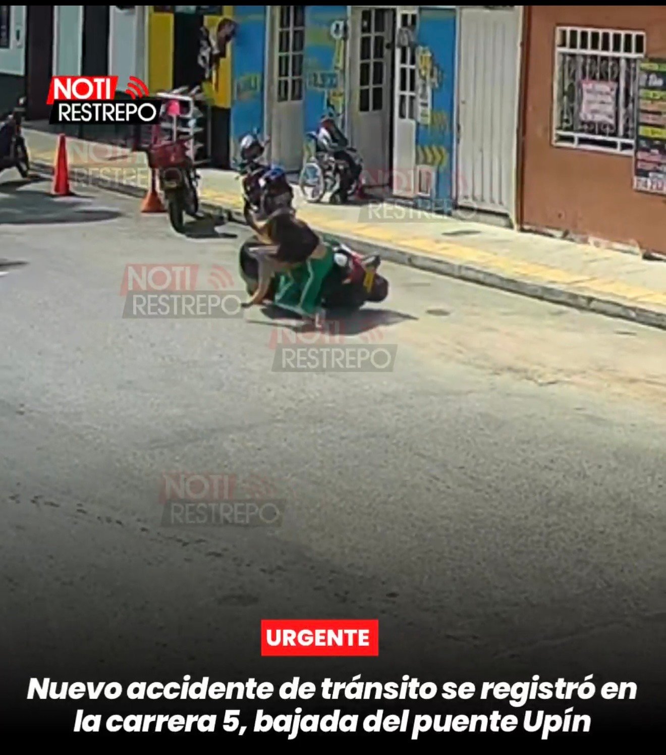Nuevo accidente de tránsito se registró en la carrera 5, bajada del puente Upín