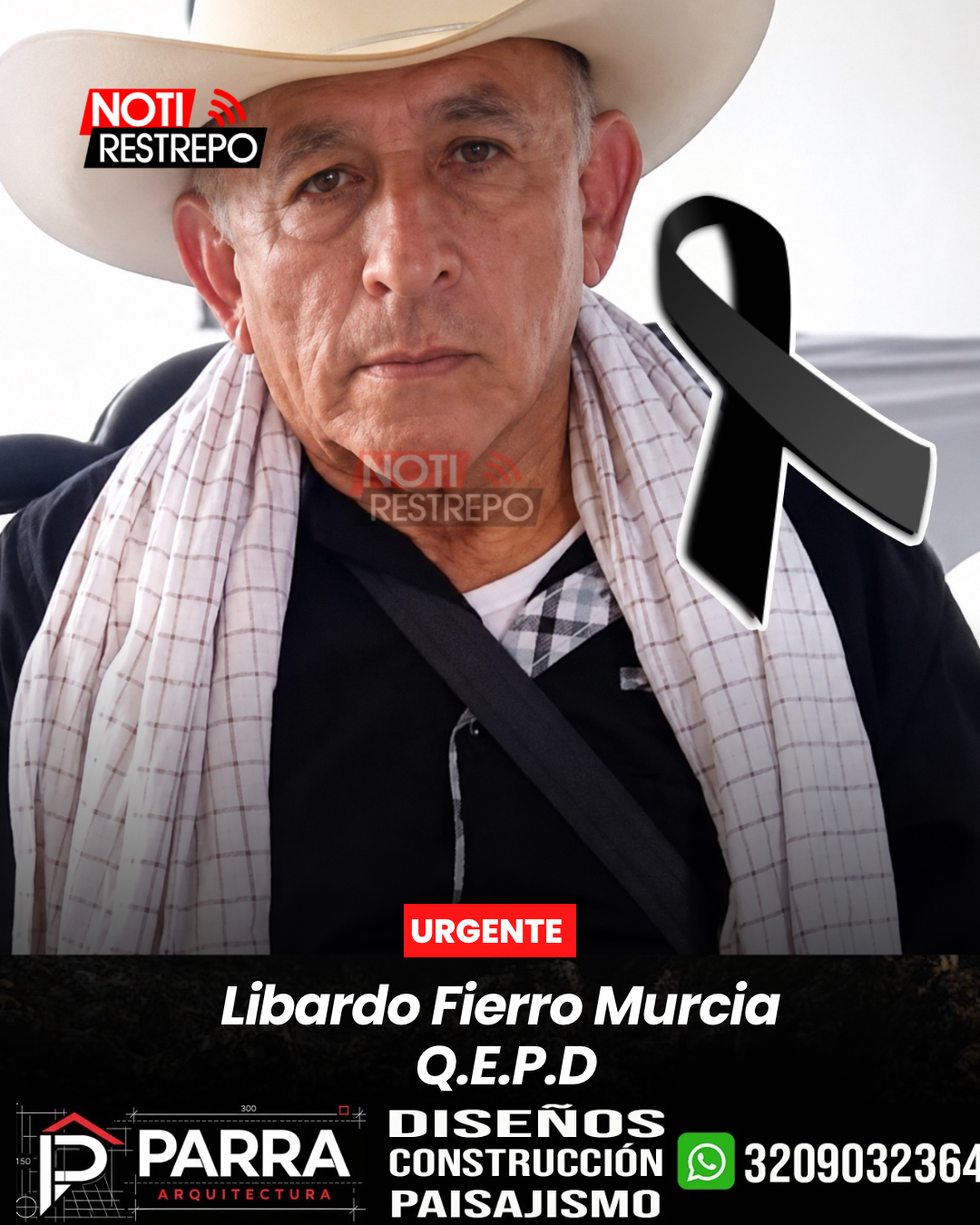 Luto en Restrepo: falleció don Libardo Fierro Murcia, recordado comerciante del municipio