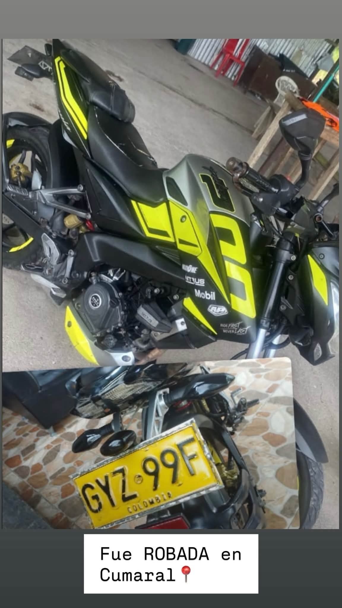 En video quedó robo de motocicleta frente a una vivienda en Cumaral
